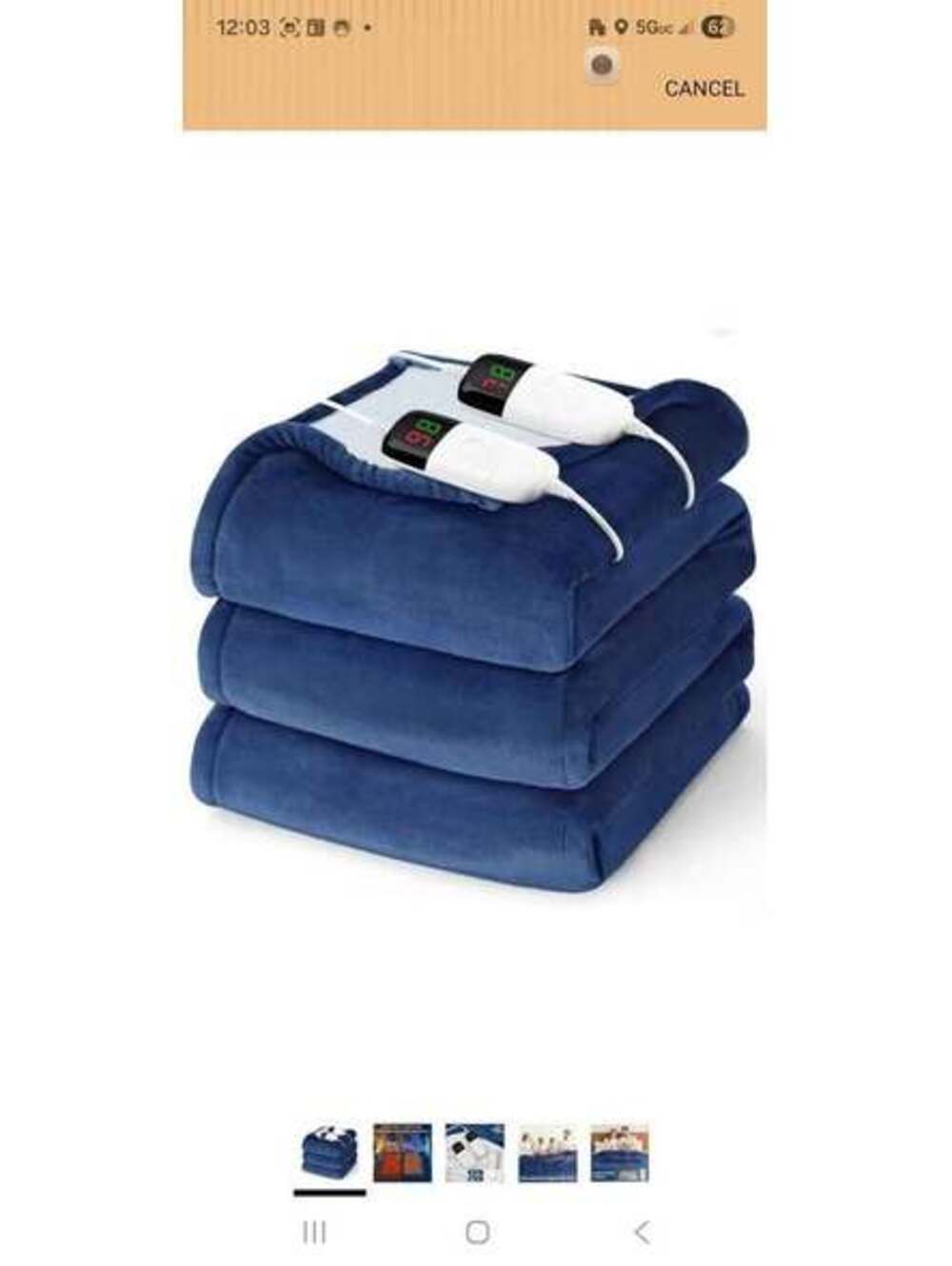 Heated Electric Blanket – Queen Size (84" x 90")